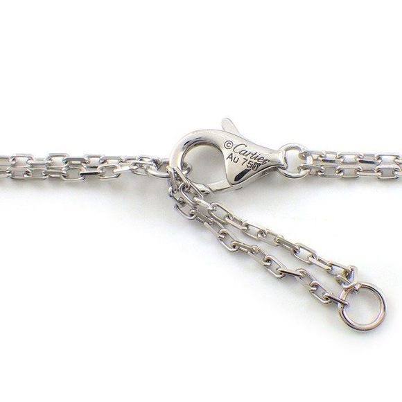 Cartier Bracelet Love B6038100 Circle Double Chain 2 Points Diamonds Total - Picture 3 of 10